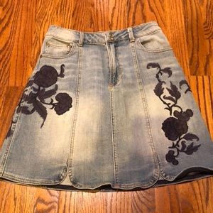 Anthropologie denim skirt